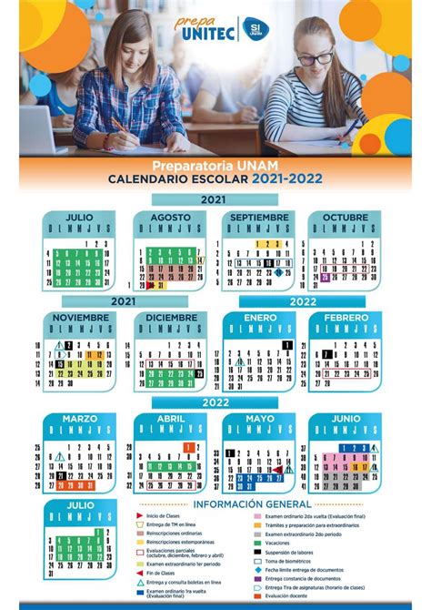 ‎calendario Prepa Unam 2021 2022 Comunidad Unitec