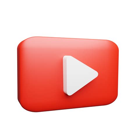 3d Youtube Logo Icon Isolated On Transparent Background 37796065 Png