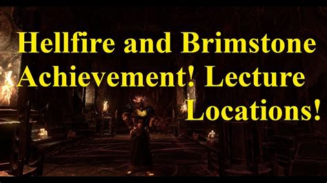 Eso Hellfire And Brimstone Achievement Deadlands All Lecture Locations