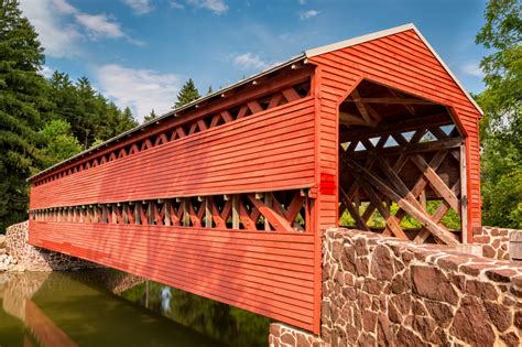 Sachs Covered Bridge Pennsylvania Jigsaw Puzzle In Bridges Puzzles On