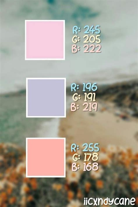 Primary Color Codes For Bloxburg