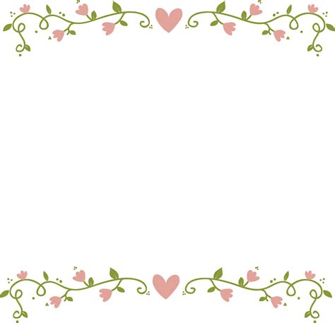 Pink Flower Border Png State Insurance Contact Phone Number