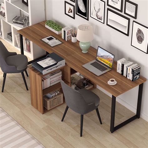Two Person Deskdouble Desk Home Office Tirbesigns Furniture Home