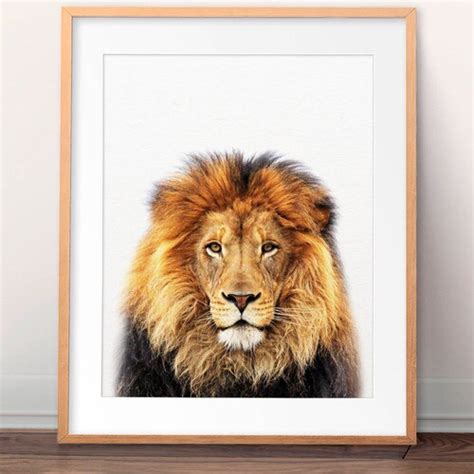 Nursery Lion Print Lion Art African Art Safari Decor Animal Etsy