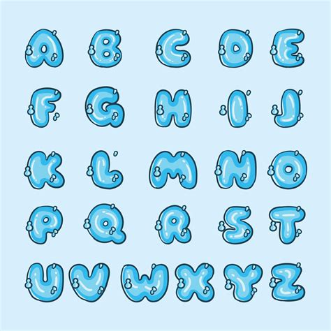 Wasser Schriftart Alphabet Free Vector Vektor Kunst Bei Vecteezy My Xxx Hot Girl