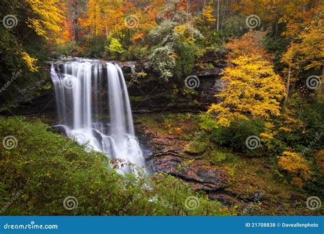 Dry Falls Autumn Waterfalls Highlands Nc Mountains Stock Photo Image