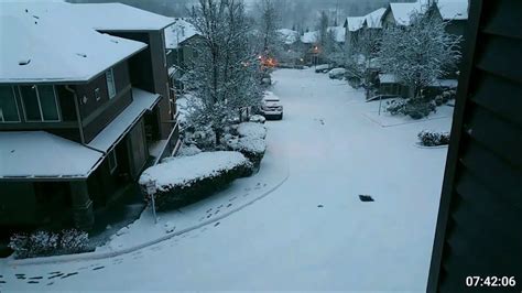 Timelapse Kent Seattle Snow 3rd 4th Feb 2019 Youtube