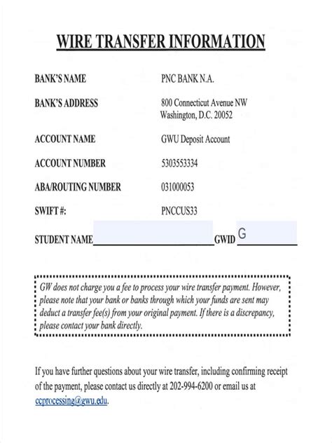 Free 9 Wire Transfer Forms In Pdf Ms Word Excel