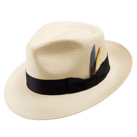 Ultrafino Bogart Adventurer Classic Fedora Straw Panama Hat Etsy