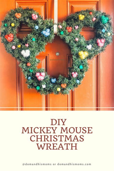 Plate and bowl bought at the dollar store. DIY Mickey Mouse Pom-Pom Wreath | Mickey mouse christmas ...