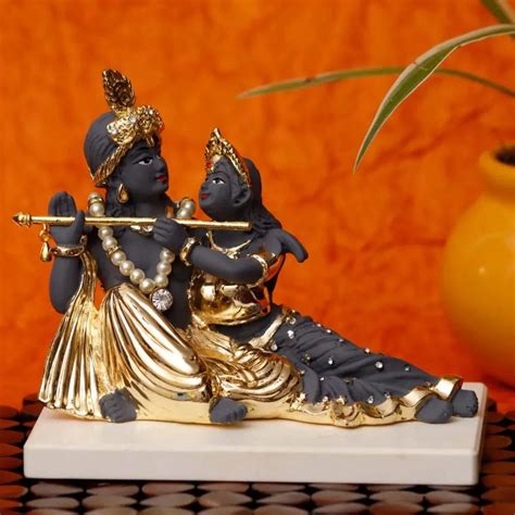 Radha Krishna Showpiece In Polyresin For T And Decor Radha Krishna