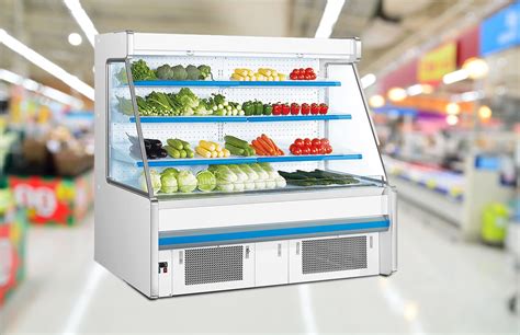 Grocery Store Plug In Multideck Open Air Curtain Display Fridge For