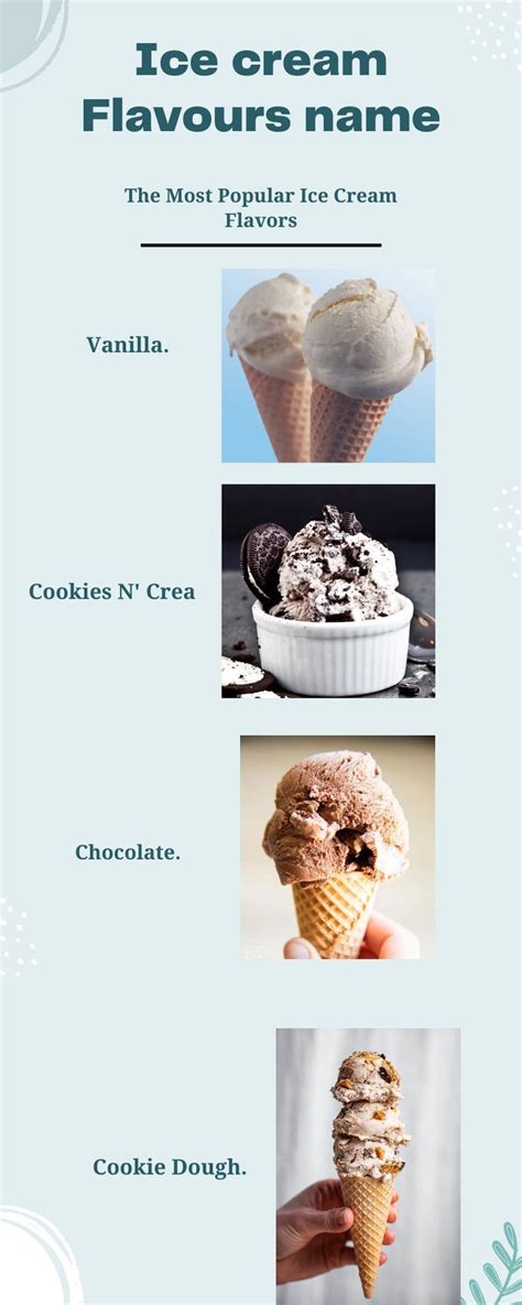 Ice Cream Flavors Namethe Most Popular Ice Cream Flavors Ice Cream
