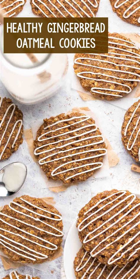 Here are some of the great recipe, but almost 600 calories! Healthy Iced Gingerbread Oatmeal Cookies - soft, chewy & the BEST holiday cookies! I… | Low ...