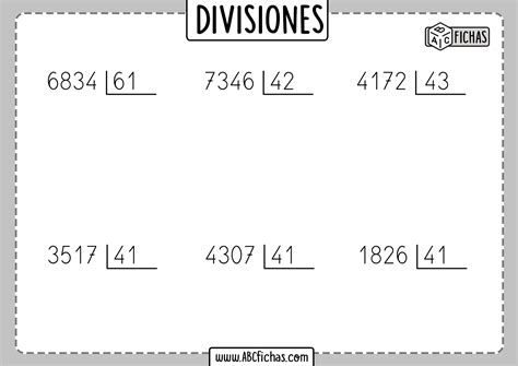 Ejercicios De Divisiones Por Dos Cifras Abc Fichas The Best Porn Website