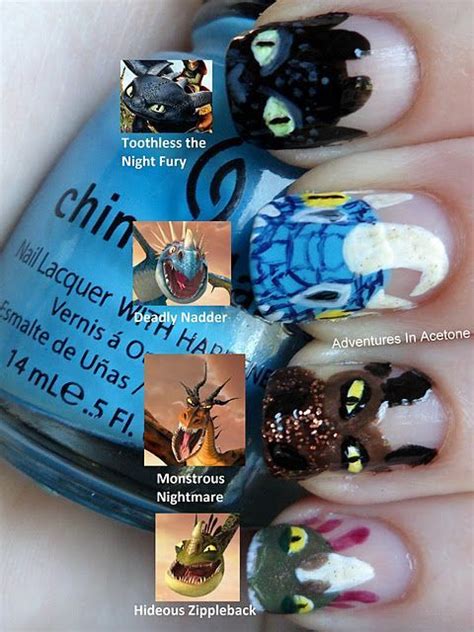 Otaku nail salon shows off amazing kill la kill work. How to Train Your Dragon Nails ~ D would love this!!! | Dragon nails, Nail art designs, Nail art ...