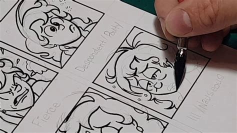 Inking A 25 Essential Expressions Character Sheet Youtube