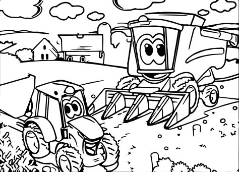 John Johnny Deere Tractor Coloring Page