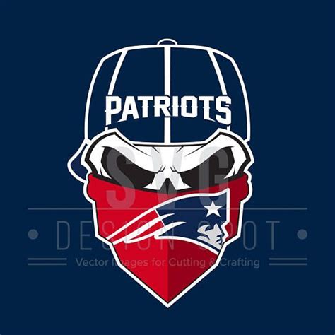 New England Patriots Skull Svg File Patriots Skull Svg Wall Football