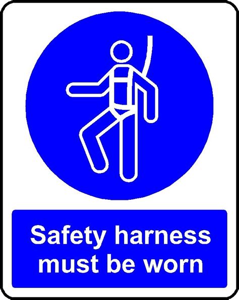 Safety Harness Must Be Worn Sign Ppe Sign Mandatory Signs Mjn