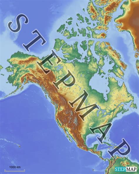 Stepmap Naturräume Nordamerika Landkarte Für Nordamerika