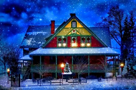 Christmas House Wallpaper 53 Pictures