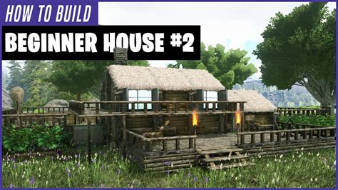 How to build a large house with dino pen | ark survival evolved. Ark: How To Build A Beginner House - YouTube