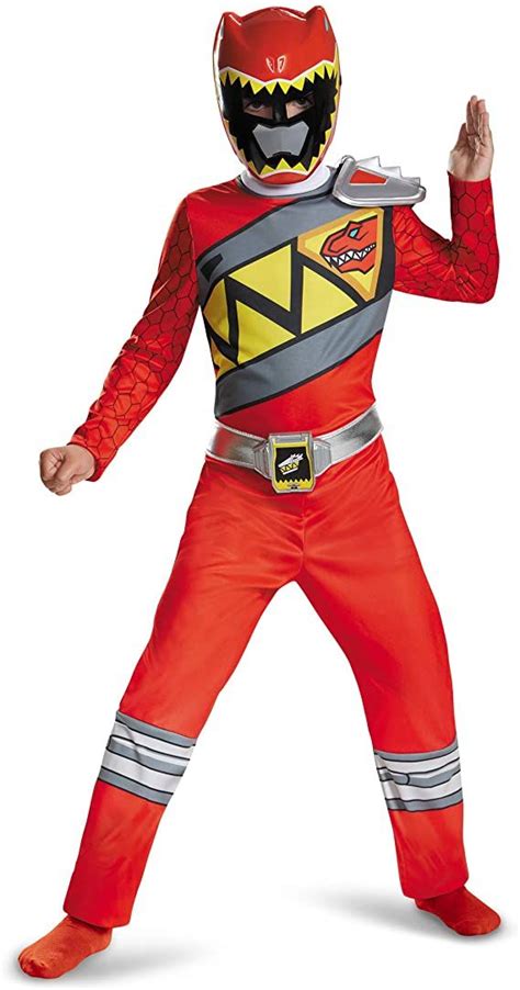 Power Rangers Costume For Boys Red Dino Charge Kids Beast
