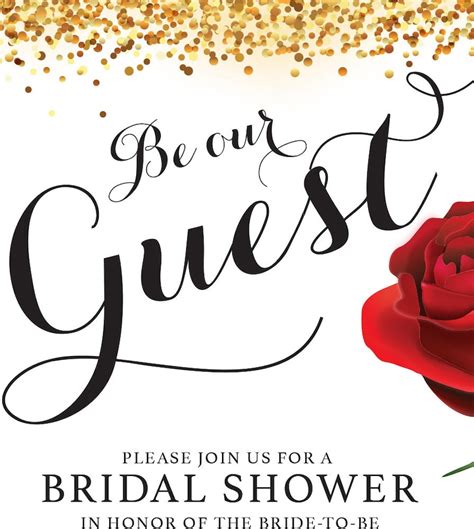 Be Our Guest Invitation Be Our Guest Bridal Shower Be Our Etsy
