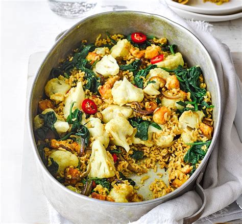 Spicy Cauliflower And Halloumi Rice Good Food Middle East