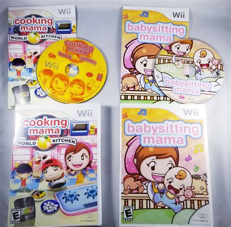 Cooking Mama Game Complete In Box With Manual And Babysitting Mama