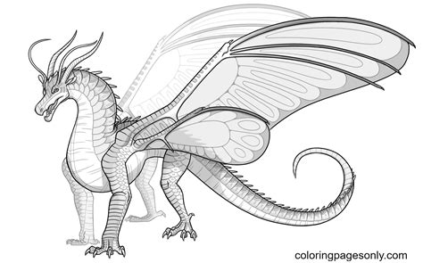 Silkwing Dragon De Wings Of Fire Coloring Pages Wings Of Fire