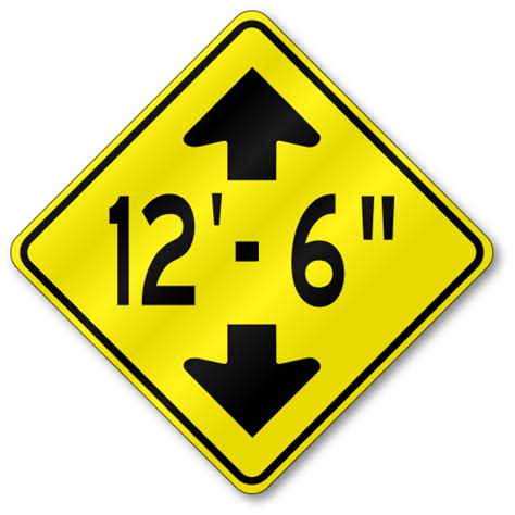 Low Clearance W12 2 Traffic Sign 080 Outdoor Reflective