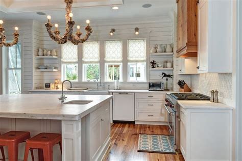 The wall that our sliding glass doors are on is recessed. shiplap wall accents | tray ceiling, kitchen tray ceiling ...