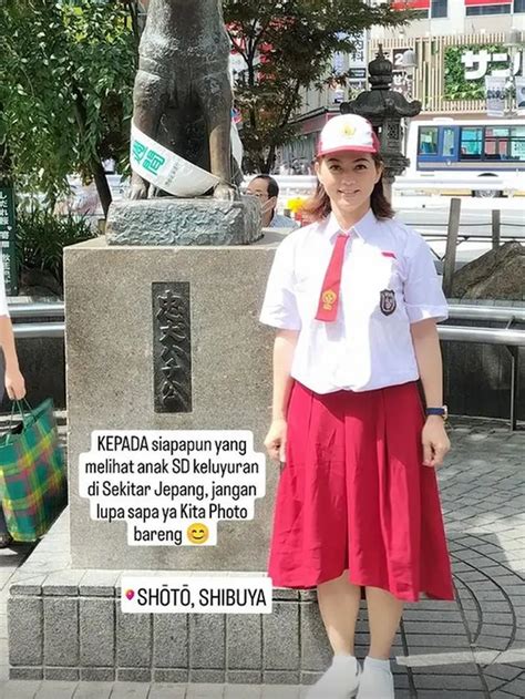 6 Potret Lastmi Afi Cosplay Pakai Seragam Sd Merah Putih Di Jepang Bikin Pangling Hot