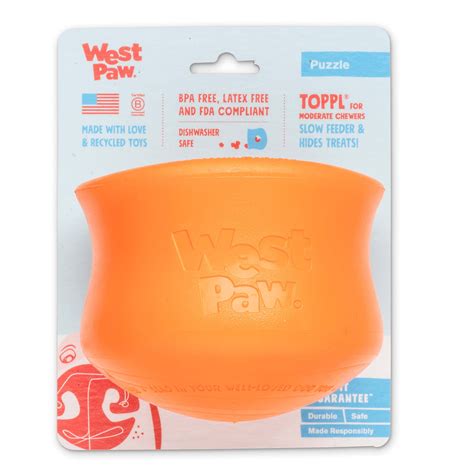 West Paw Zogoflex Toppl Treat Dispensing Dog Toy Puzzle Interactive