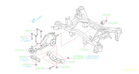 41322FJ010 - Suspension Crossmember Insulator. Bushing Differential