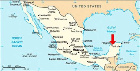 Map Of Merida Mexico