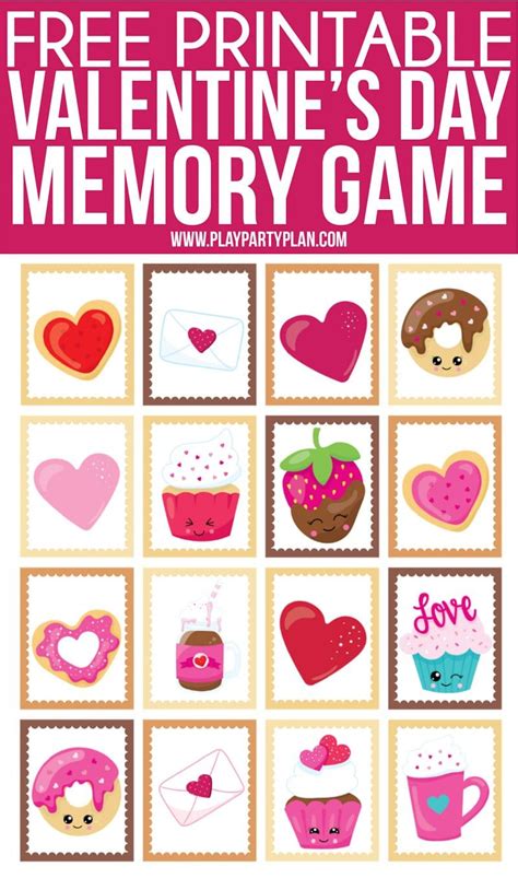 Free Printable Valentines Day Memory Game Valentines Classroom Game