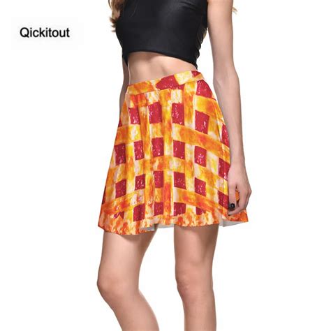 qickitout skirts high quality sexy new women s tomato sauce pizza skirts digital printing skirts