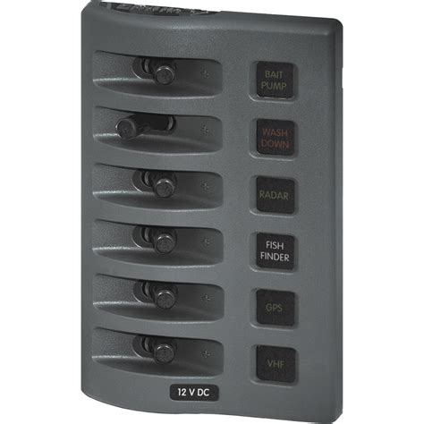Weatherdeck® 12v Dc Waterproof Fuse Panel Gray 6 Positions