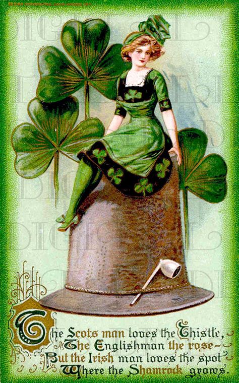 Irish Lassie Atop Of Hat St Patrick S Day Vintage Etsy