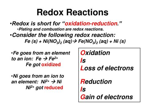 Ppt Redox Reactions Powerpoint Presentation Free Download Id4652721