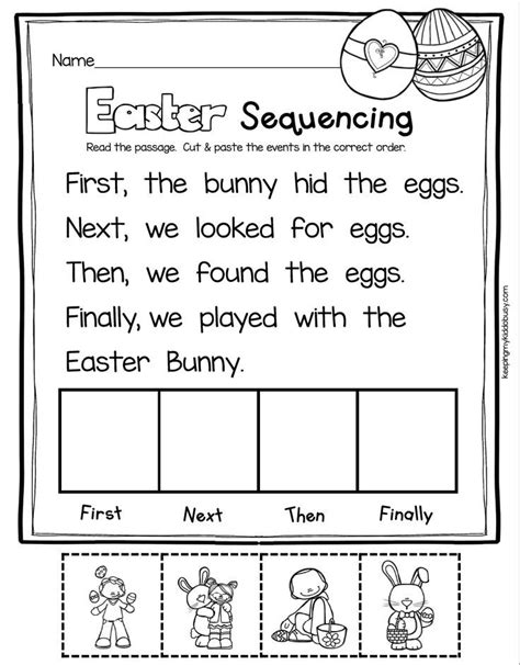 1st Grade Cut And Paste Sequencing Worksheets