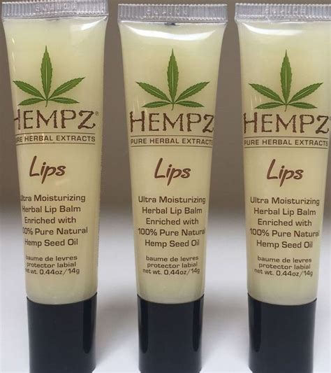 3x Hempz Pure Herbal Extracts Lips Herbal Lip Balm 14g Each New Lot Of
