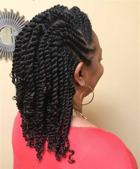 60 Easy Protective Hairstyles For Natural Hair To Try Asap Flat Twist Hairstyles Protective
