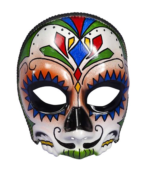Day Of The Dead Spanish Mexican Male Venetian Mask Mardi Gras