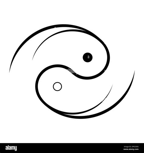 Yin Yang Symbol Vector Icon Design Flat Icon Stock Vector Image And Art