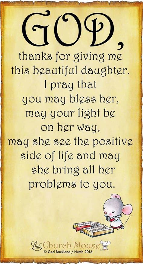 A Prayer For My Precious Daughter And Granddaughter Church Mouse