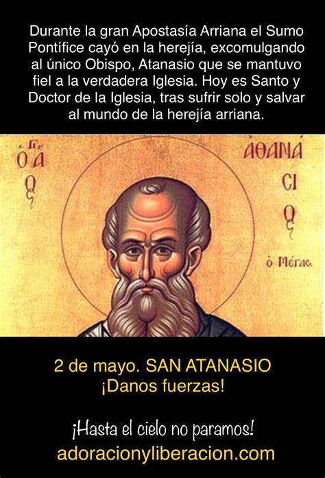 Ruega por nosotros es una tragedia contemporánea. ¡Día grande! ¡San Atanasio, ruega por nosotros ...